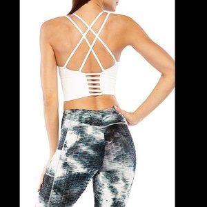 NWT - Electric Yoga Long Criss Bra - White, Size M